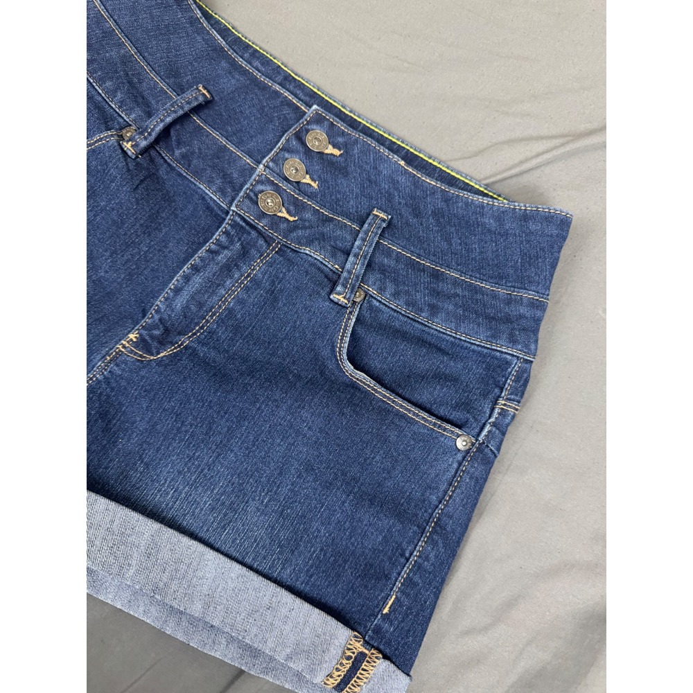 G by GUESS Womens High Waisted Cuffed Denim Shorts Dark Wash Blue Size 29 R60D08 - Picture 13 of 16
